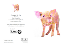 Load image into Gallery viewer, 'Penelope the Pig' - Greeting Card