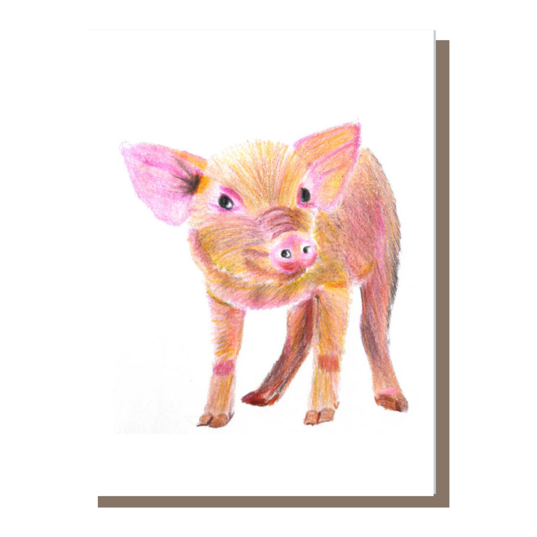 'Penelope the Pig' - Greeting Card
