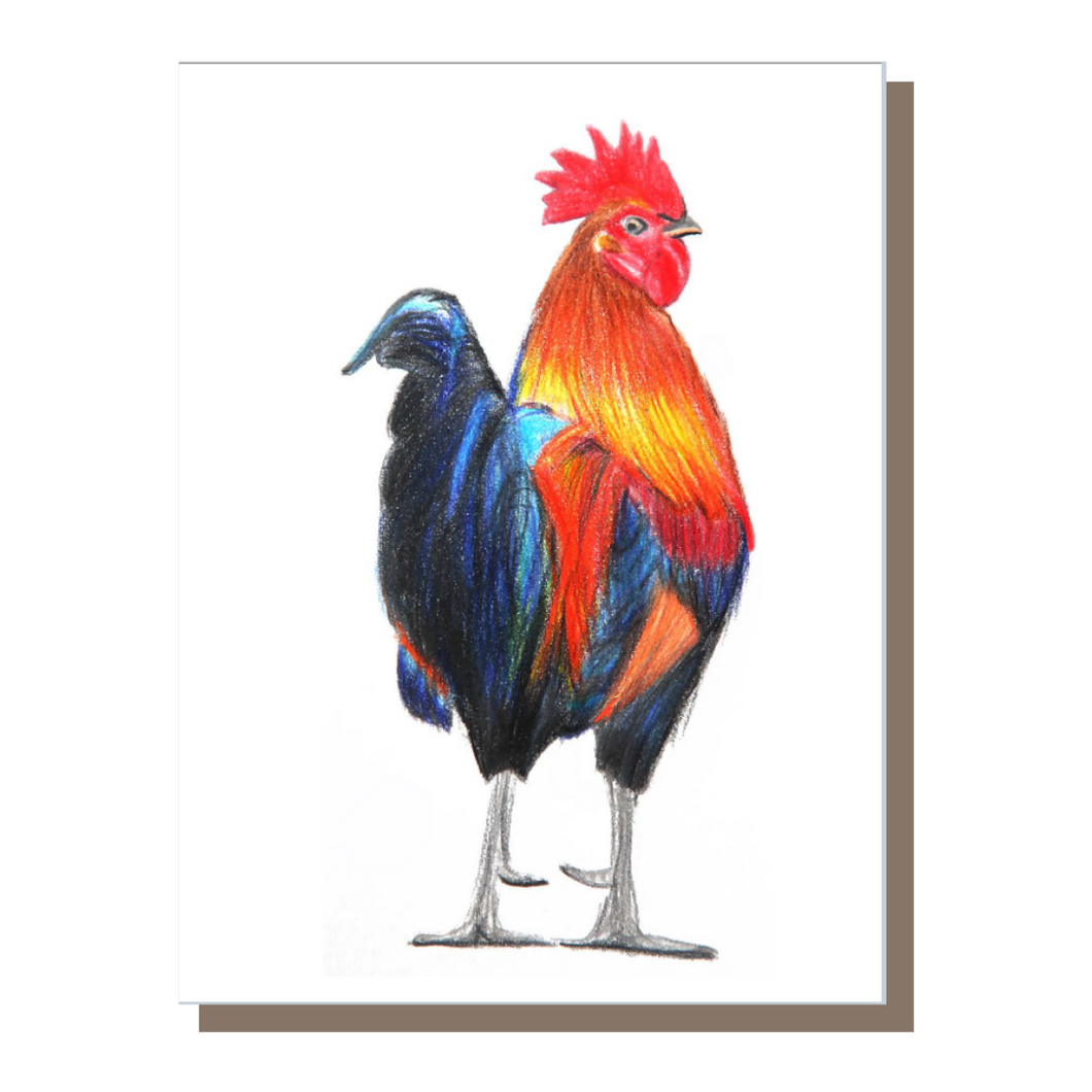 'Charlie the Cockerel' - Greeting Card
