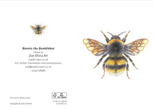 Load image into Gallery viewer, &#39;Bonnie the Bumblebee&#39; - Greeting Card
